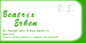 beatrix erben business card